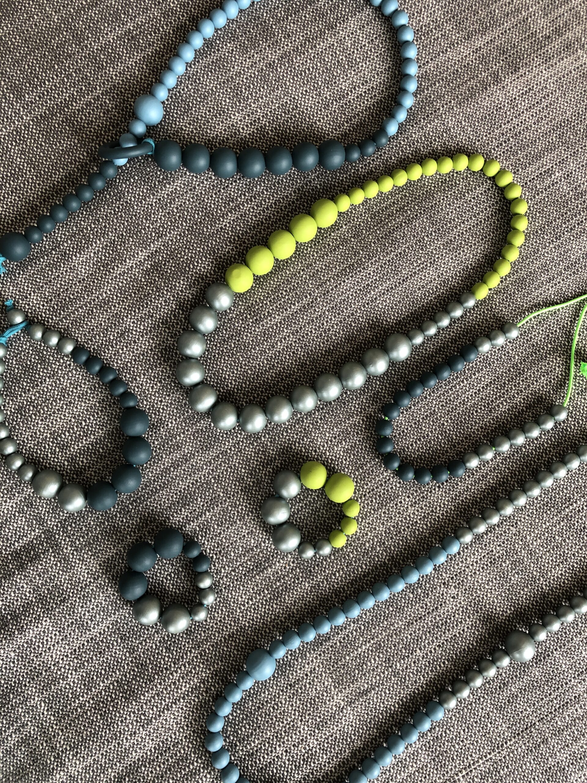 OBLONG ketting | steel & lime - Afbeelding 3