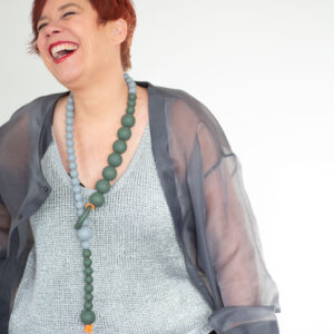 BANDEROL ketting | moss & grey statement collier