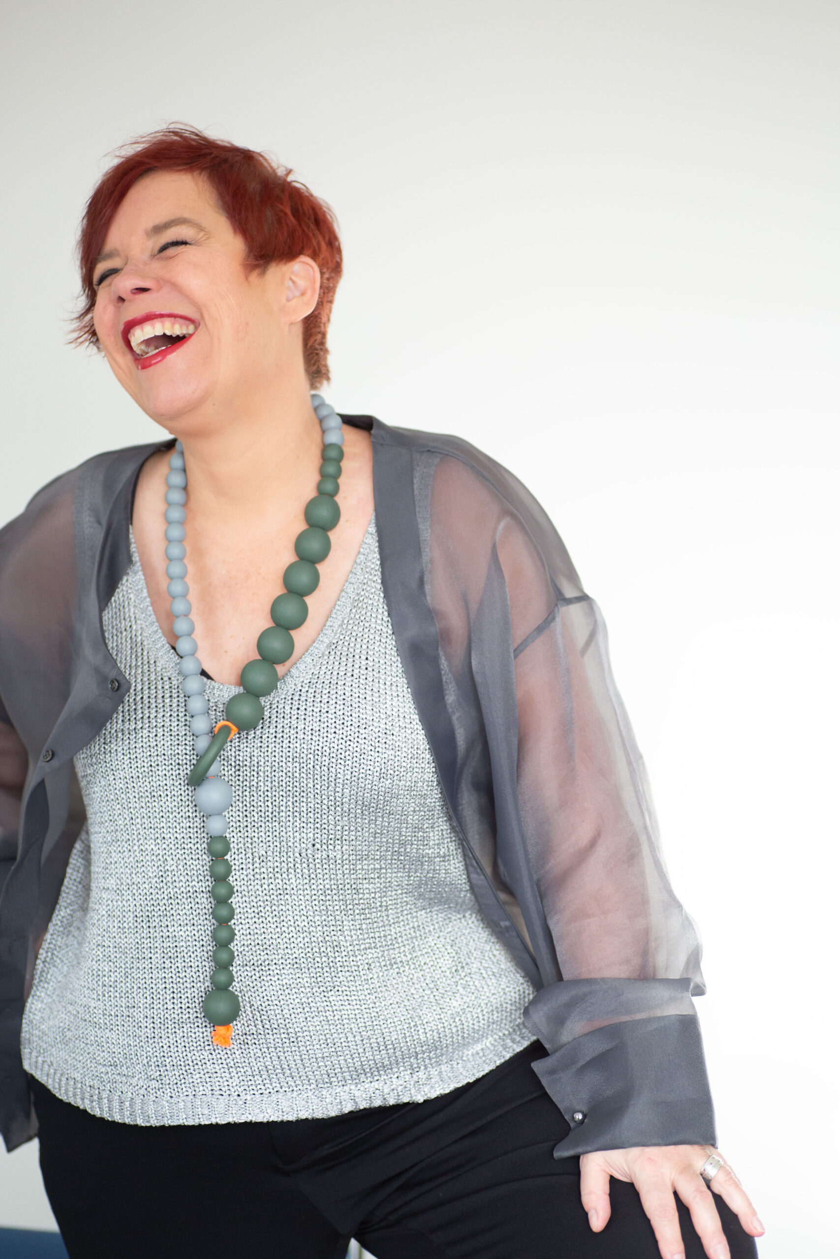 BANDEROL ketting | moss & grey statement collier