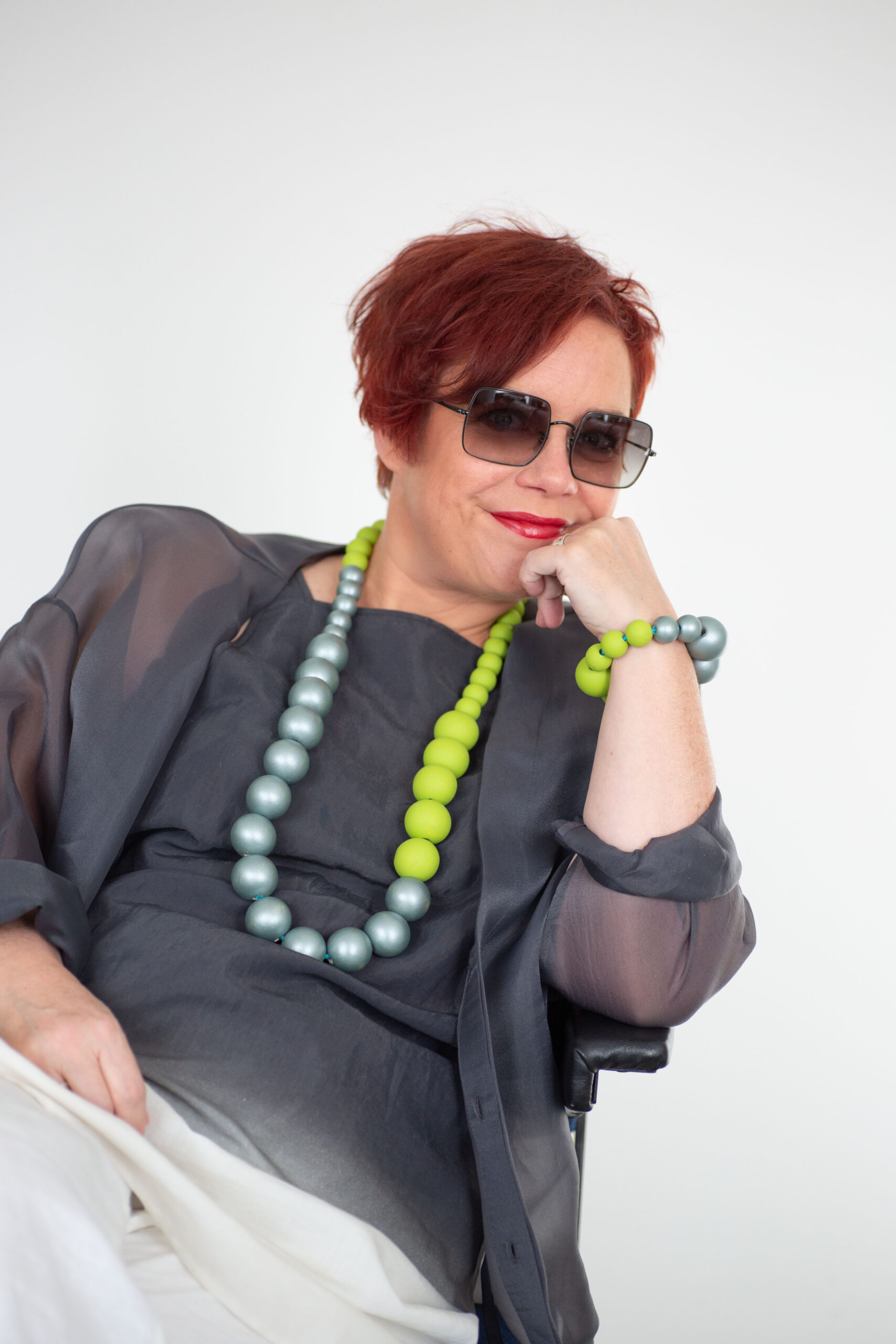 OBLONG ketting | steel & lime - Afbeelding 2