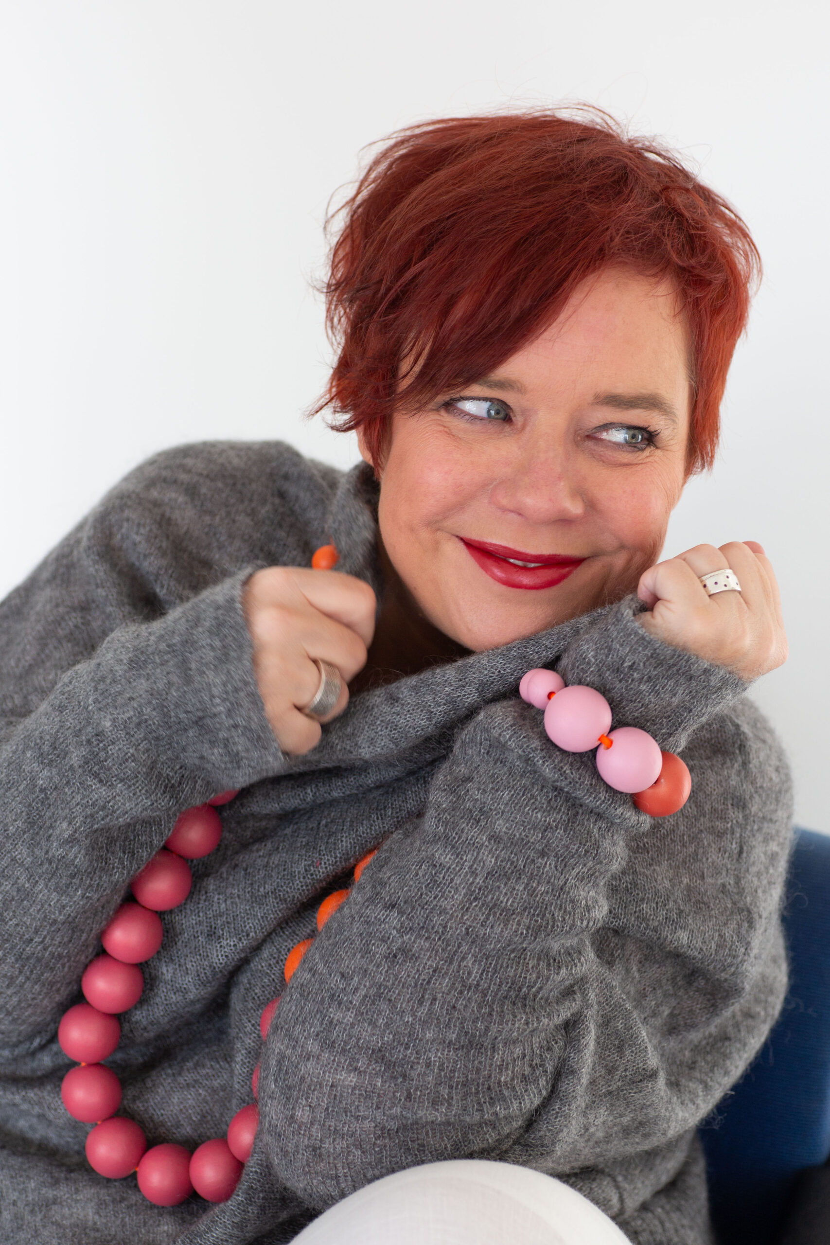 OBLONG ketting | pumpkin & magenta statement collier - Afbeelding 4