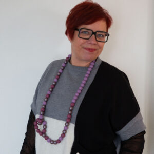 LENTICULAR ketting | purple minimal statement collier