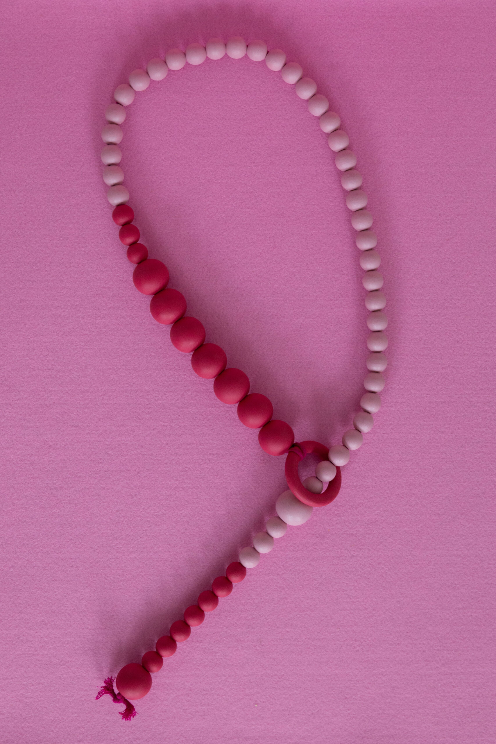 BANDEROL ketting | magenta & pink statement collier - Afbeelding 2