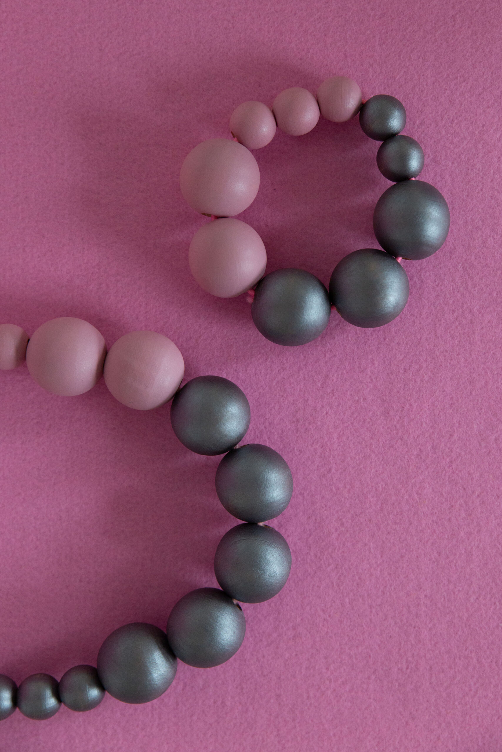 APPENDIX armband | pink & silver minimal bracelet - Afbeelding 2