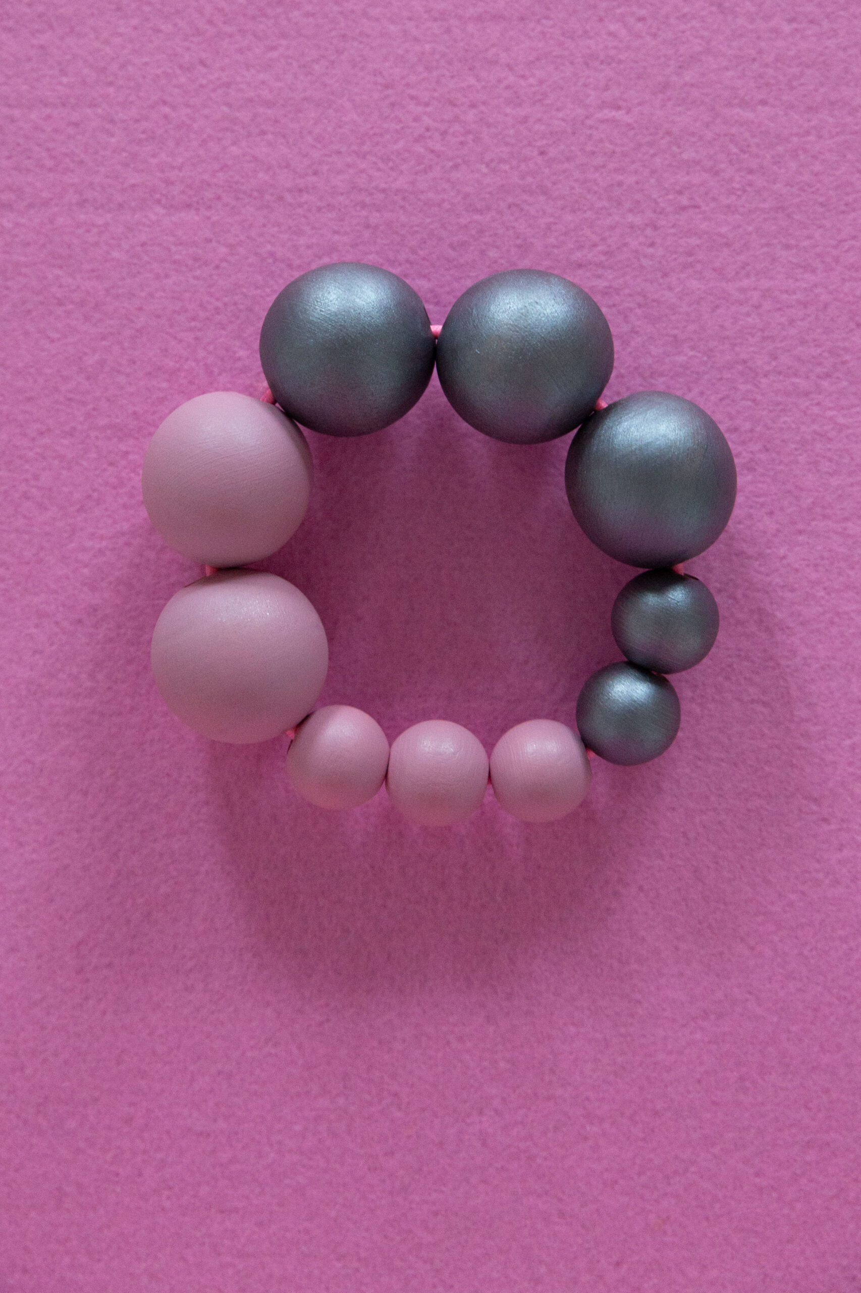 APPENDIX armband | pink & silver minimal bracelet